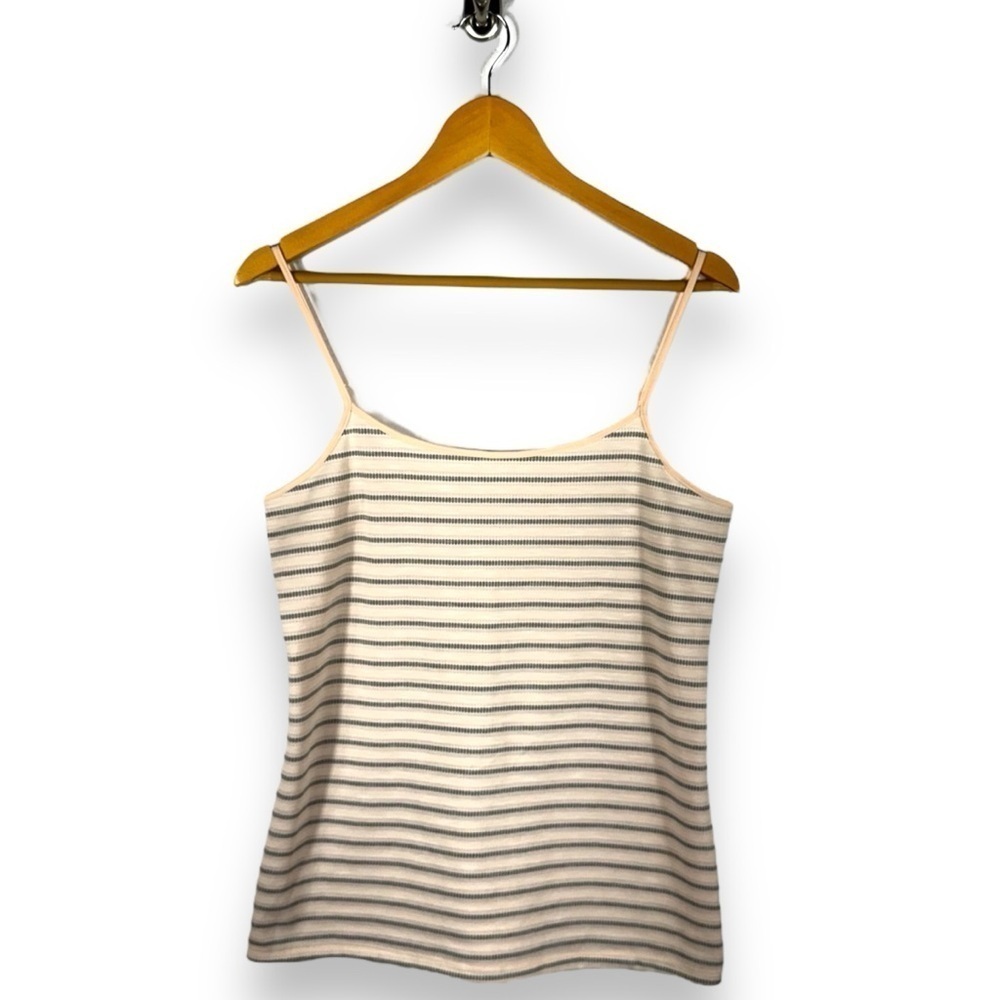 4 for $20 SALE! LOFT Outlet Striped Cami Top, Pink/Grey/White Stripe, Size L